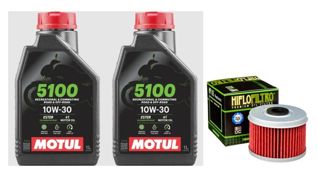 Service Kit Honda CRF300 L / Rally 2021-24 Oil & Filter Motul 5100-10W30 HF103