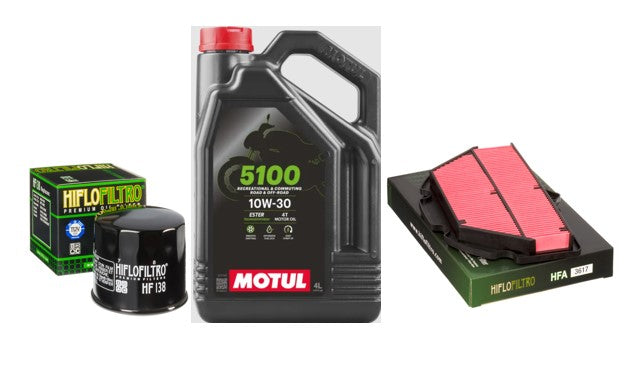 Service Kit Suzuki GSX-R600 K6,K7,K8,K9,L0 2006 to 2010 Oil & Air Motul 5100 -10W/30
