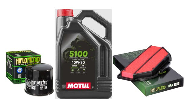 Service Kit Suzuki Suzuki GSX-R1000 K9,L0,L1 2009 to 2016 Oil & Air Motul 5100 -10W/30