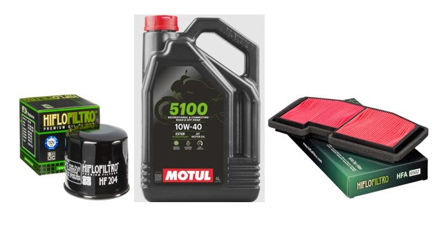 Service Kit Triumph 675 Daytona 2011 -16 / Street Triple 2011-17 Oil & Air Motul 5100 -10W/40
