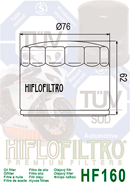 Hiflow HF160 Oil filter