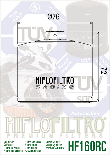 Hiflow HF160RC Oil filter