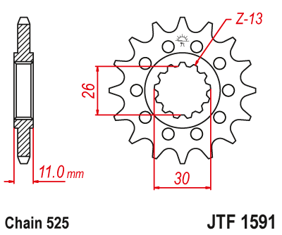 JT 15 Teeth Front Sprocket JTF1591.15 for <<<standard 525 Chain Yamaha YZF R1 & R1M 2015 to 2021