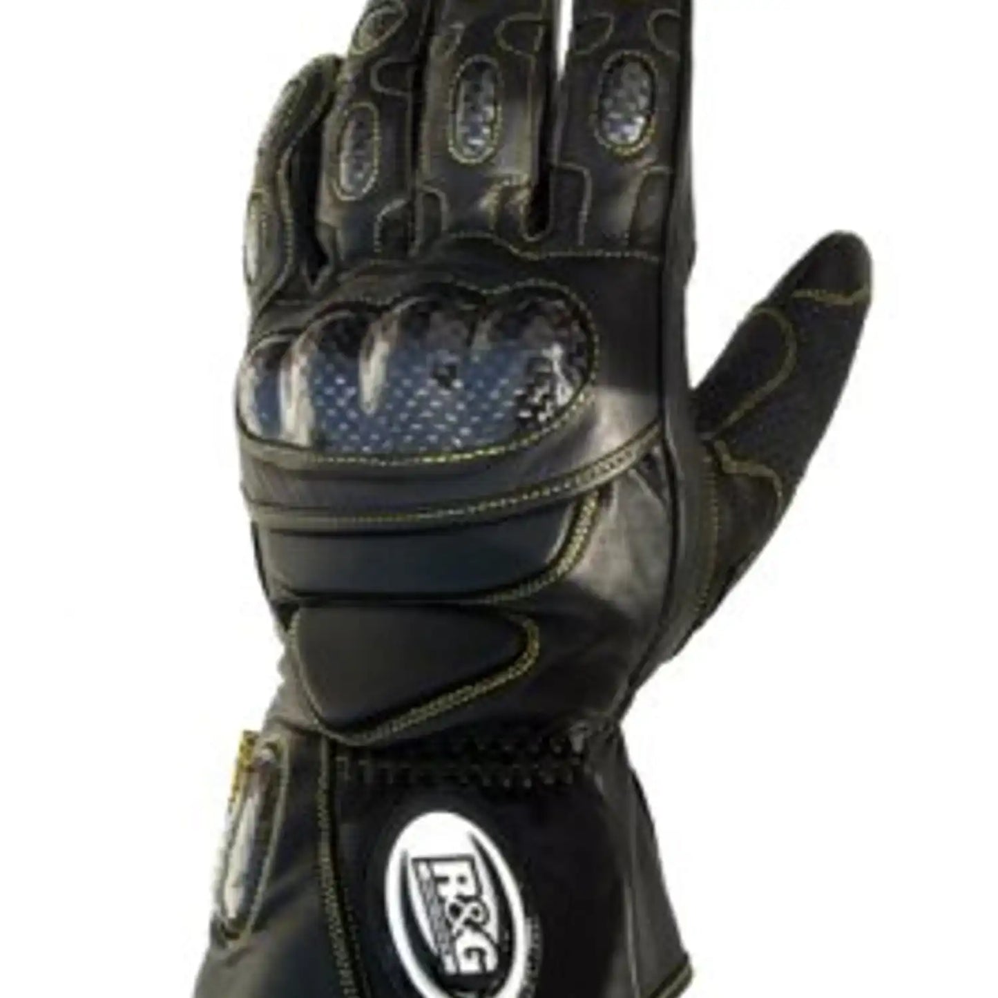 R&G Leather Deluxe Motorcycle Gloves - Black Size XXL Pair