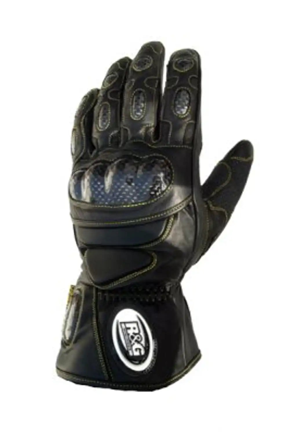 R&G Leather Deluxe Motorcycle Gloves - Black Size XXL Pair