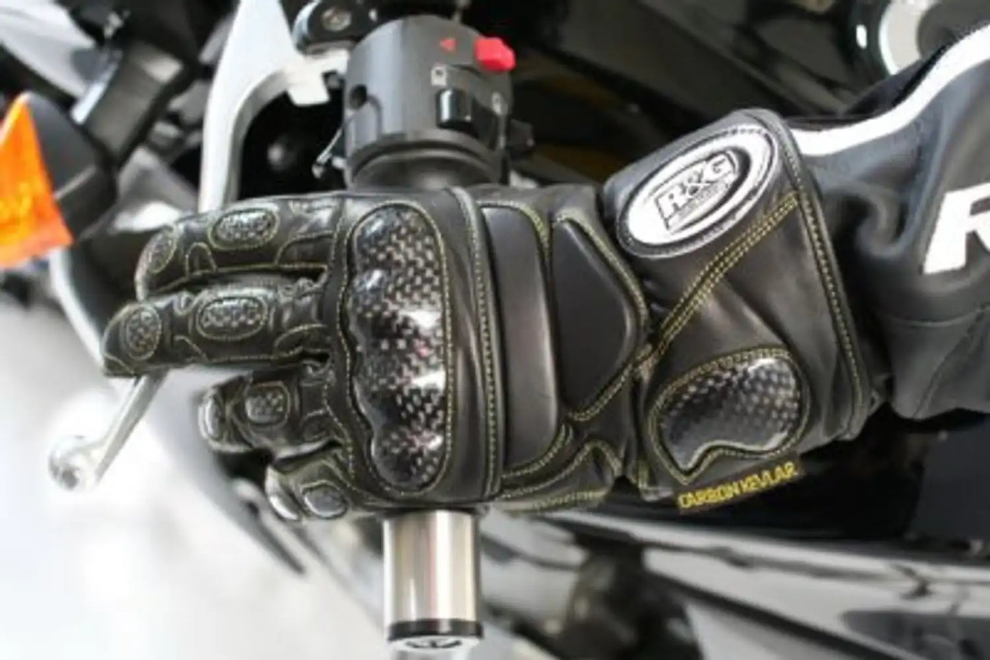 R&G Leather Deluxe Motorcycle Gloves - Black Size XXL Pair