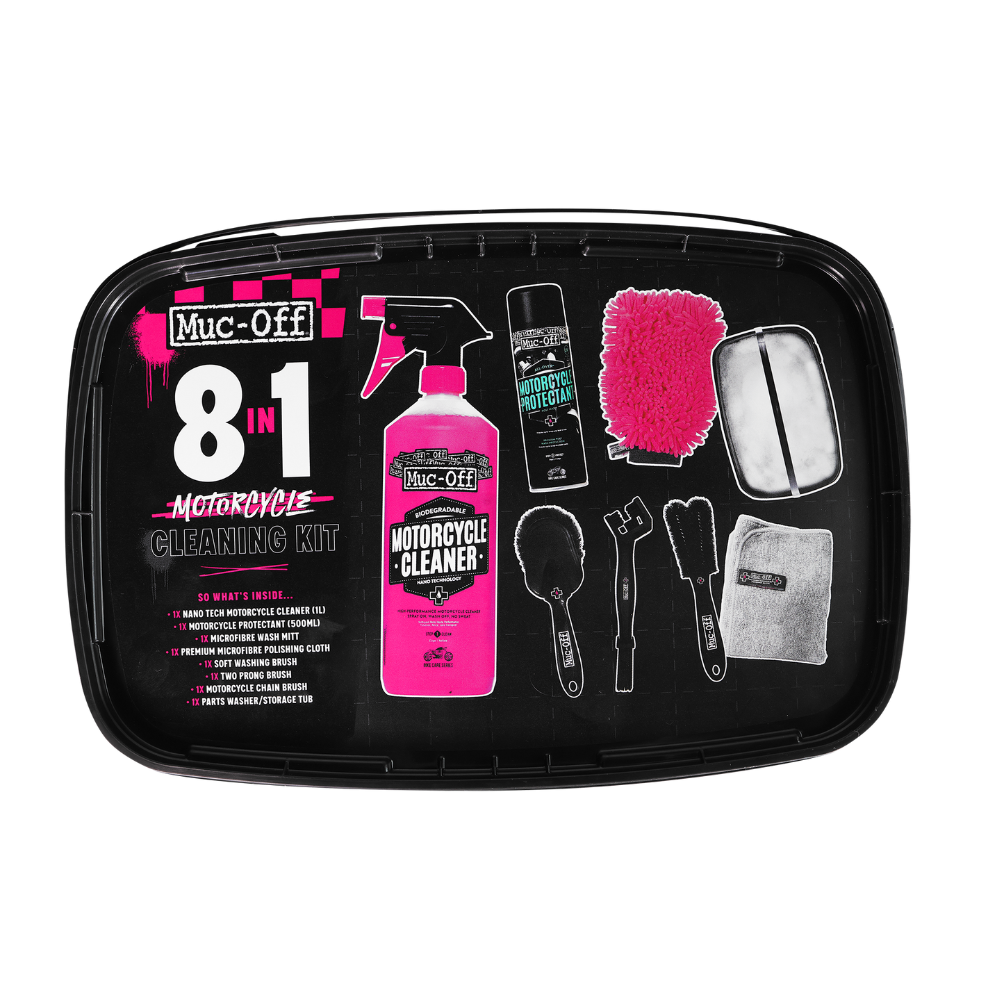 Muc-Off 8 in 1 Motorcycle - Moto Bike Moto Cross MX Cleaning kit Gift Set