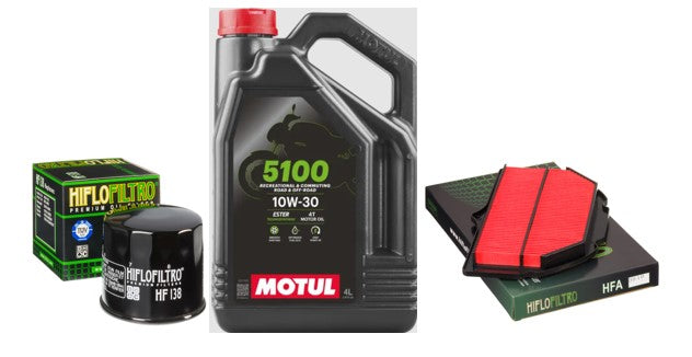 Service Kit Suzuki GSX-R1000 K5,K6,K7,K8  2005 to 2008 Oil & Air Motul 5100 -10W/30