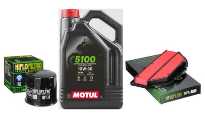 Service Kit Suzuki GSX-S1000 A-L9 (ABS) 2016-24 Air & Oil Motul 5100 -10W30