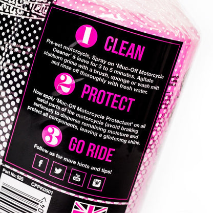 Muc-Off Motorcycle Care Duo Kit 1L Bike Cleaner+500ml Bike Protect Spray Kit