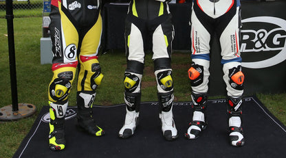 R&G Aero Knee Sliders (Pair) for Race & Track Days Red, Orange, Yellow & White