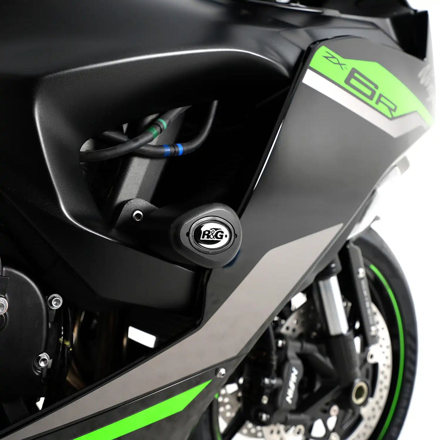 R&G Aero Style (Non-Drill) Crash Protectors for Kawasaki ZX6-R 2024 onwards