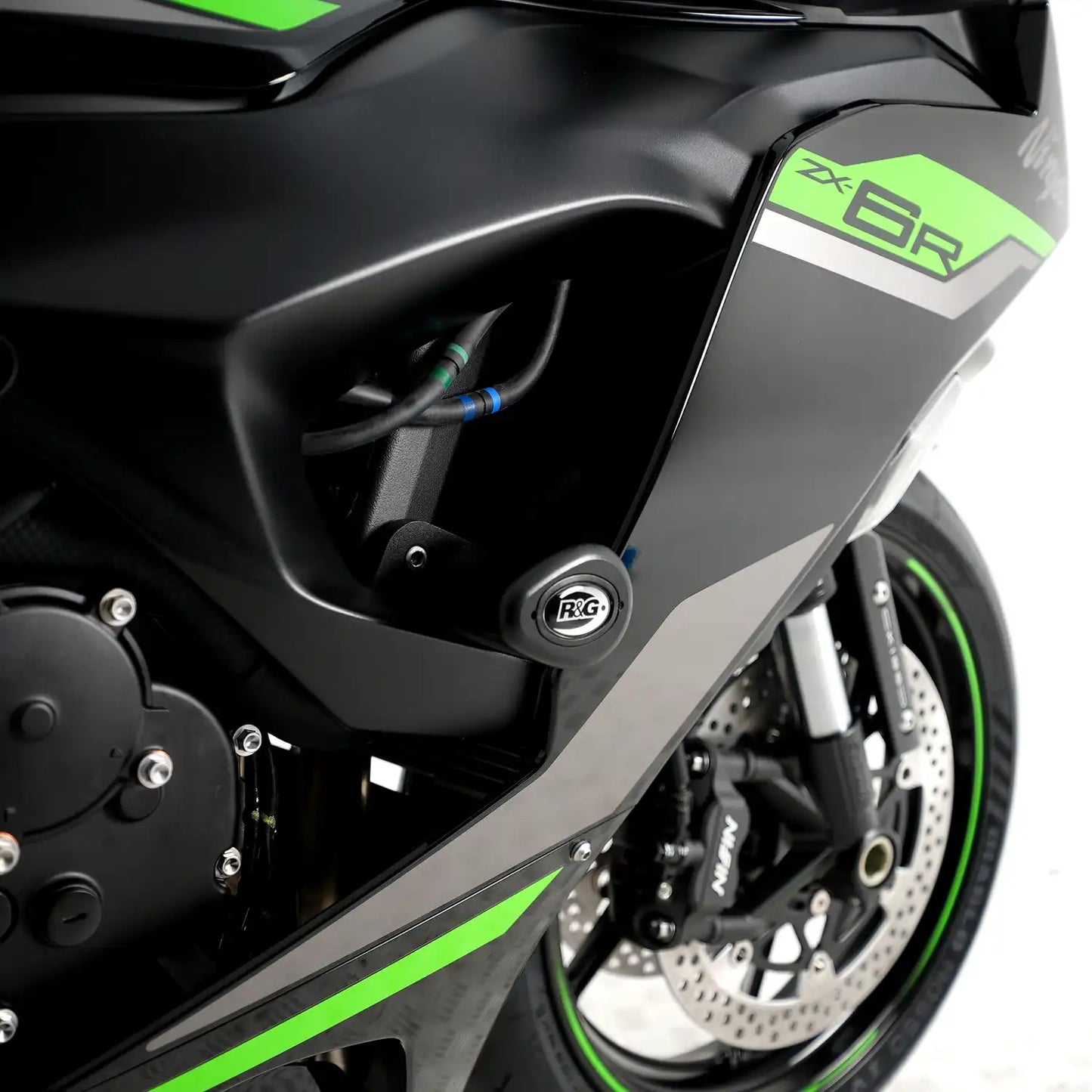 R&G Aero Style (Non-Drill) Crash Protectors for Kawasaki ZX6-R 2024 onwards