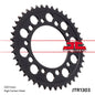 JT 43 Teeth Rear Sprocket JTR1303.43 for <<< 520 Chain Conversion Yamaha YZF R1& R1 M 2015 to 2021