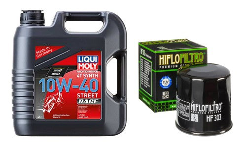 Service Kit Kawasaki ZX10R 2008 2025 10W-40 Oil & Filter LMoly