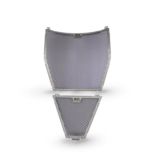Racing Titanium Radiator Guard and Oil Cooler Guard Kit for Ducati Panigale V4, V4S and Speciale V4 ’20- Models  Titanium