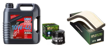 Service Kit Kawasaki ZX10R 2004 2005 Oil & Air  10W-40 4T LMoly