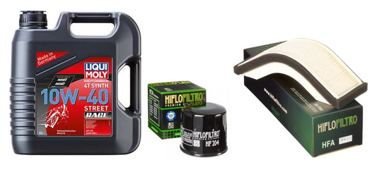 Service Kit Kawasaki ZX10R 2004 2005 Oil & Air  10W-40 4T LMoly