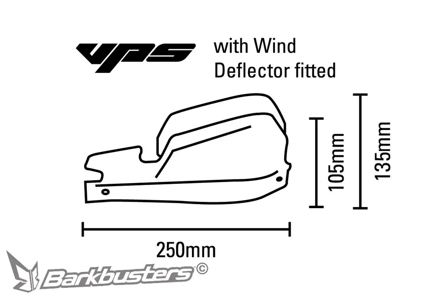 BarkBusters VPS Red Handguards & Two Point Mounts for Honda CRF300 L 2021 -