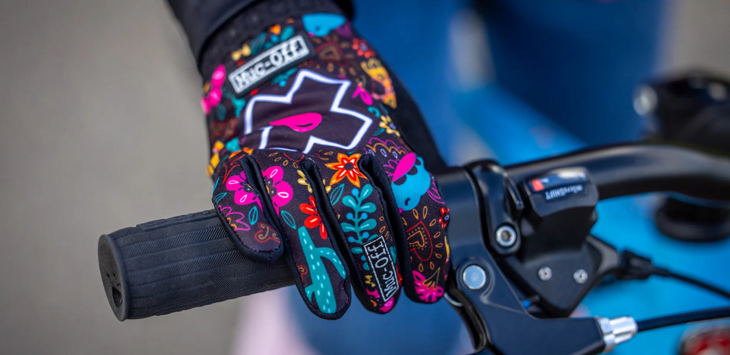 Muc-Off Youth Rider Gloves - Shred Hot Chilli Pepper-Kids Size YL-MTB-MOTO-BMX Free Shipping