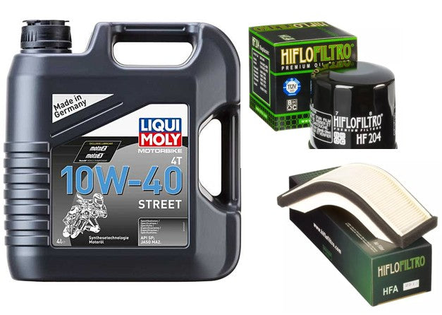 Service Kit Kawasaki ZX10R 2004 2005 Oil & Air  10W-40 4T LMoly Street
