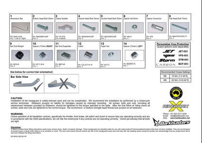 BarkBusters VPS Red Handguards & Two Point Mounts for Honda CRF300 Rally 2021-2025